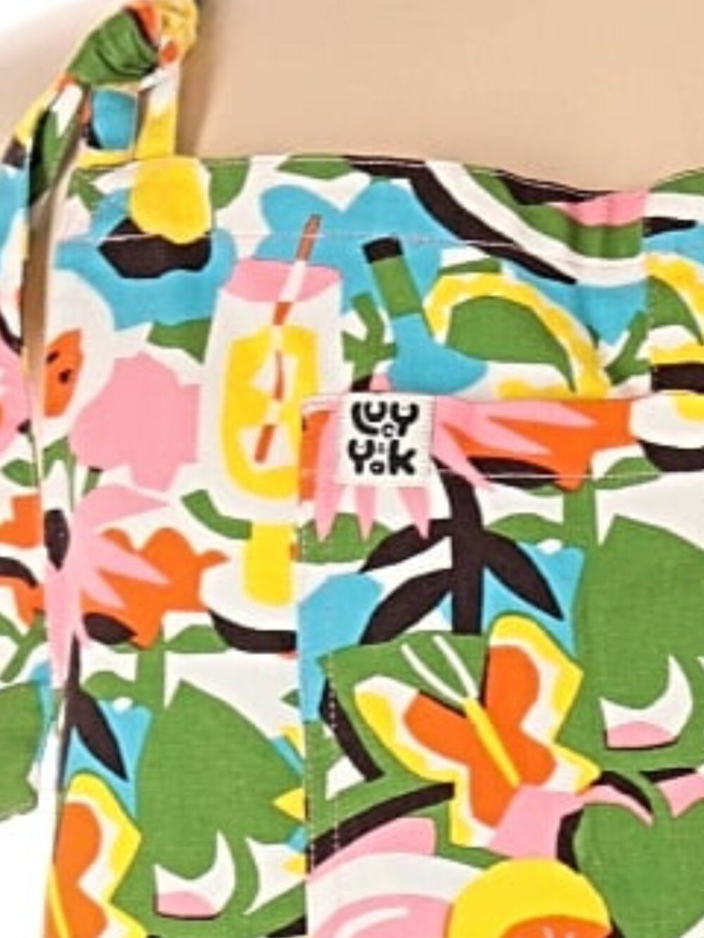 Lucy & Yak x Asahi Nagata Picnic Print Jumpsuit UK 28R/US 24R NWOT - Picture 3 of 5